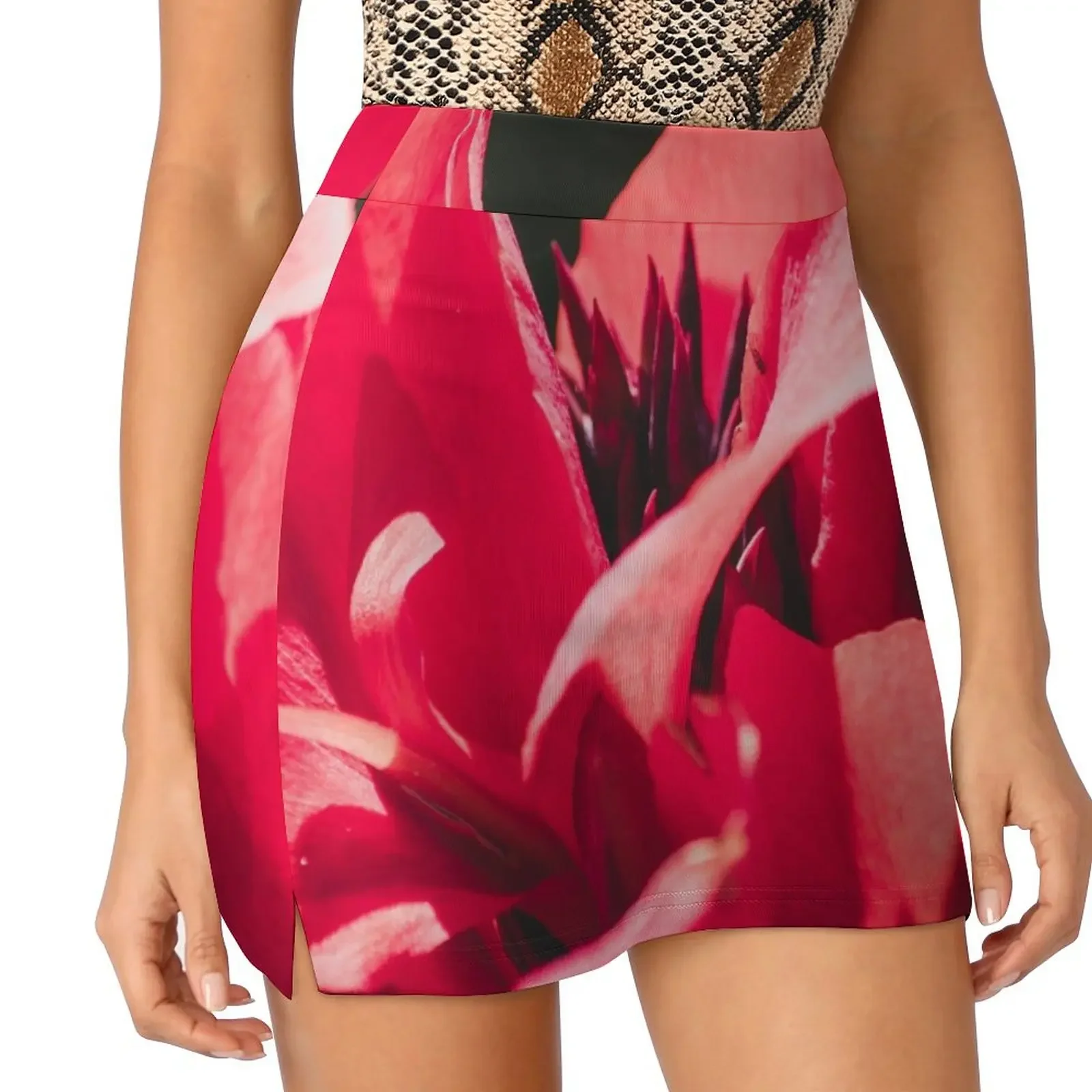 

Pink Flower Photo (Canna Lilly) Mini Skirt korean skirt Skort for women Skirt for girls