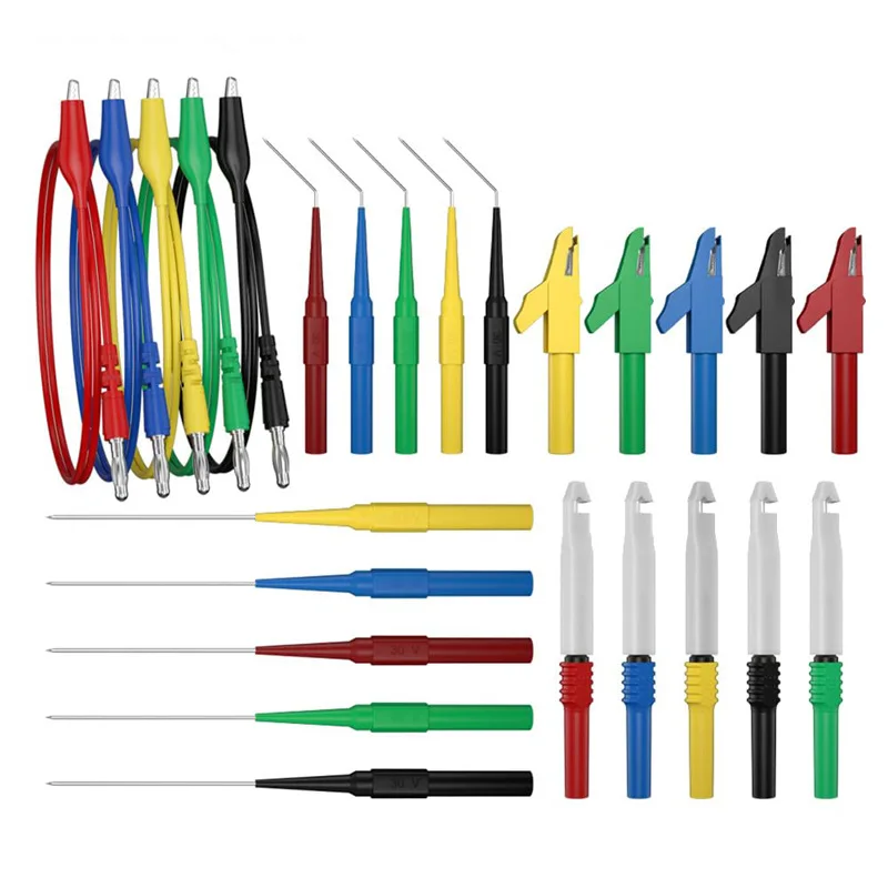 Multimeter probe 4mm banana plug special tip non-destructive puncture steel needle auto repair electrician testing clip probe
