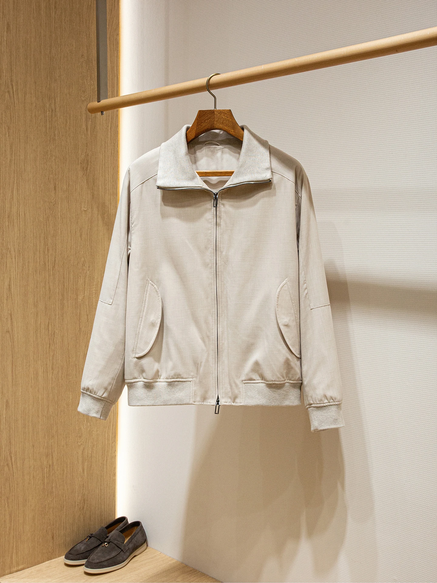 EA linen blend fabric filled inside thin cotton cotton jacket