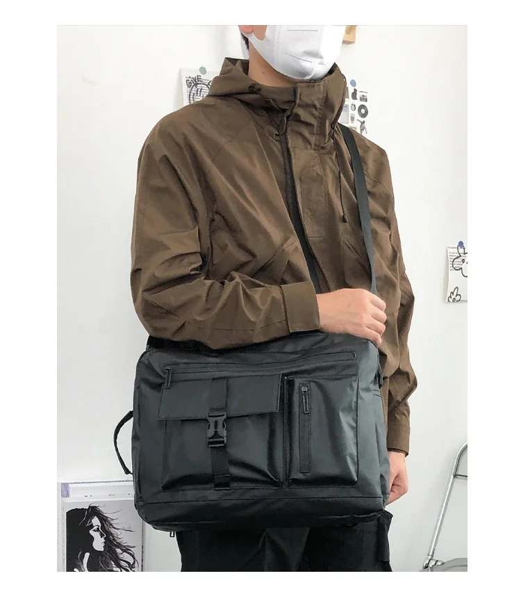 Sac à Dos en Nylon de Grande Capacité pour Homme, Style Streetwear, Décontracté, Voyage, École, Ordinateur Portable