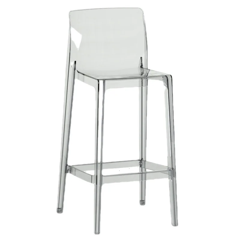 

Nordic transparent acrylic creative cafe shop bar stool light luxury household simple seat high foot