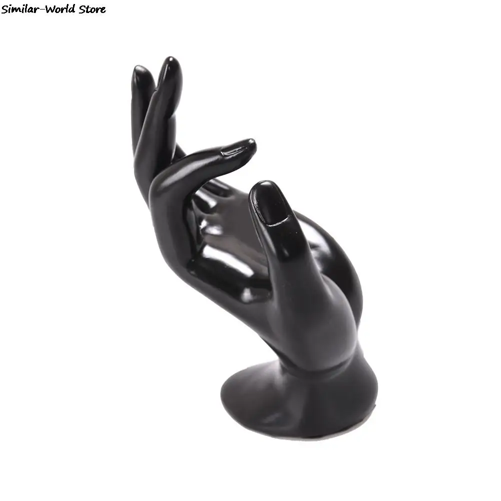 Novelty Black Velvet Ring Bracelet Necklace Chain Watch Display Holder Stand Lady Mannequin Ok Shaped Stand Hand 11*17cm