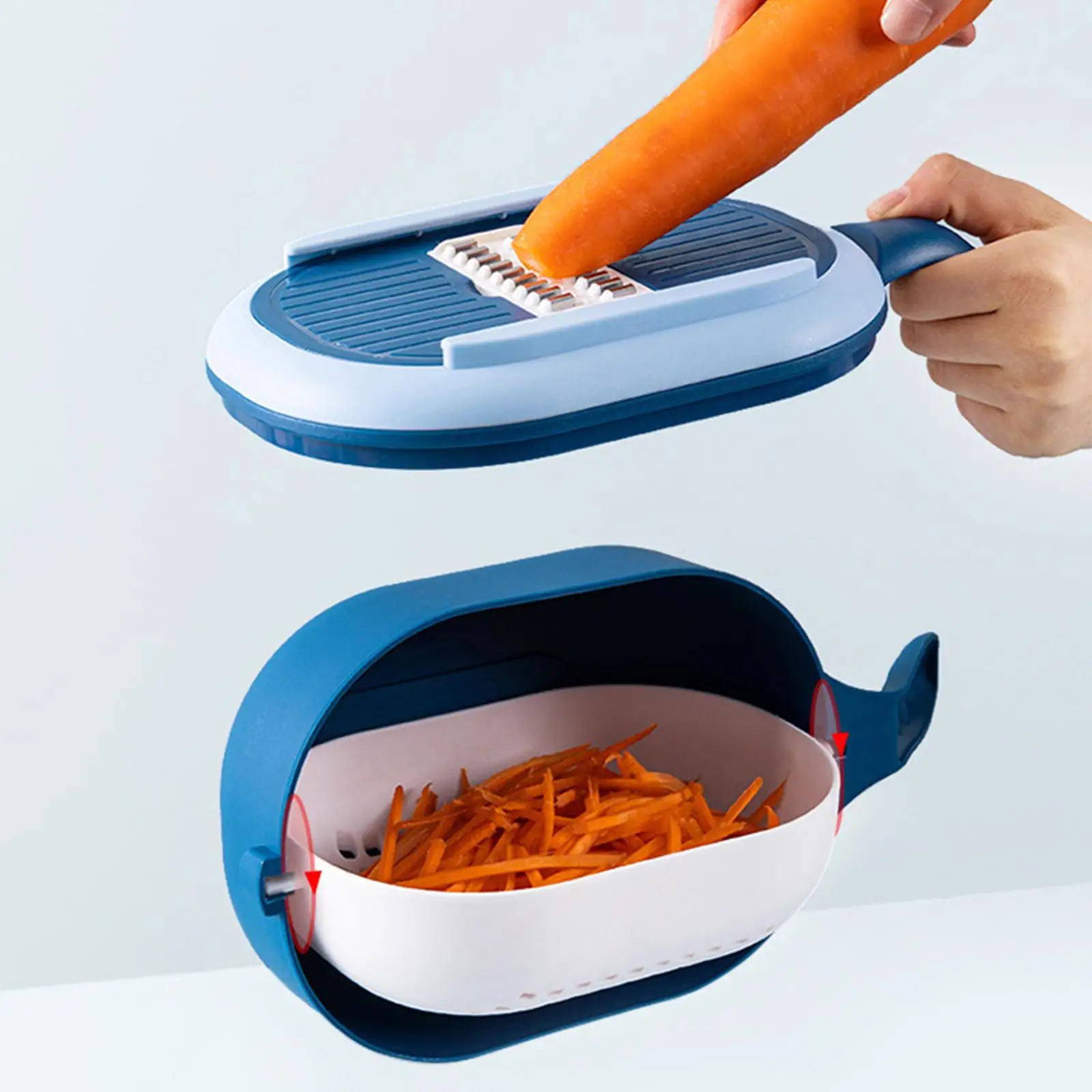 Kitchen Vegetable Cutter 6 Blades Mandolin Slicer Grater with Hand Guard for Onion Carrot Potato Tomato Fruit Manual Food