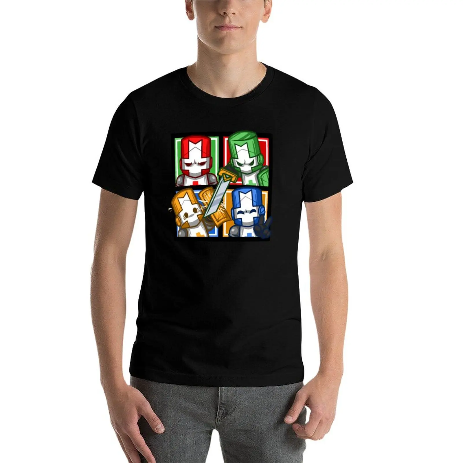 

Castle Crashers Four-Square T-Shirt t shirt men 100% cotton luxury brand t shirt man designer T-Shirt