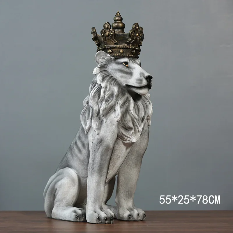 الأسد الكبير الإبداعية الراتنج الحرف اليدوية الحلي المنزلية أرضية كبيرة الأسد الحلي هووسورمينغ الهدايا #6