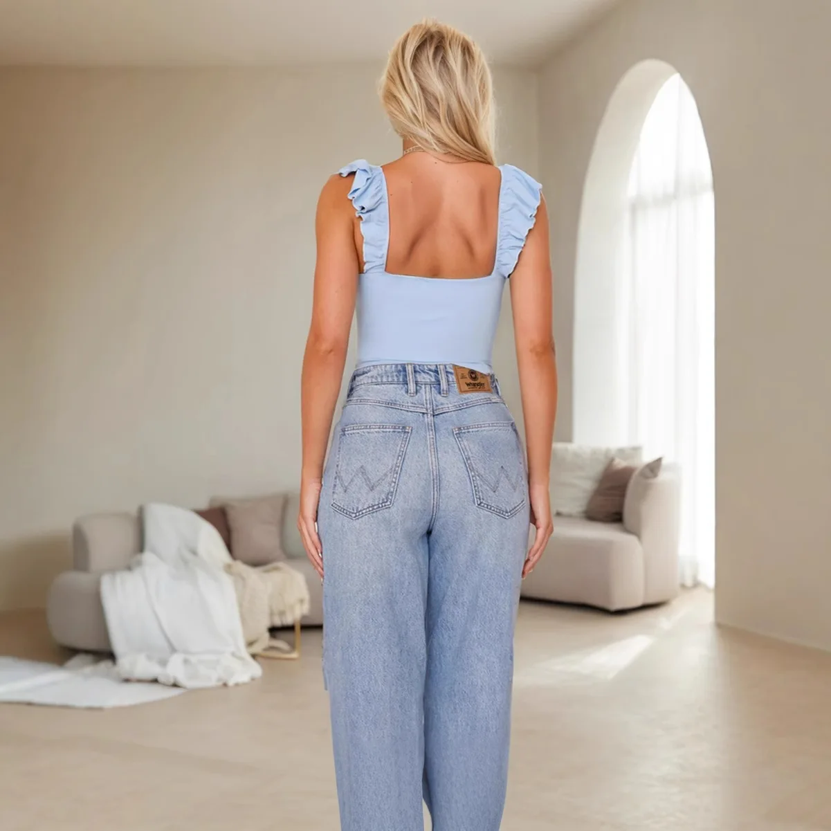 T-shirt carré Sexy pour femmes, coupe cintrée, 2025 ort, body confortable, universel, saisonnier, 00%, autres matériaux