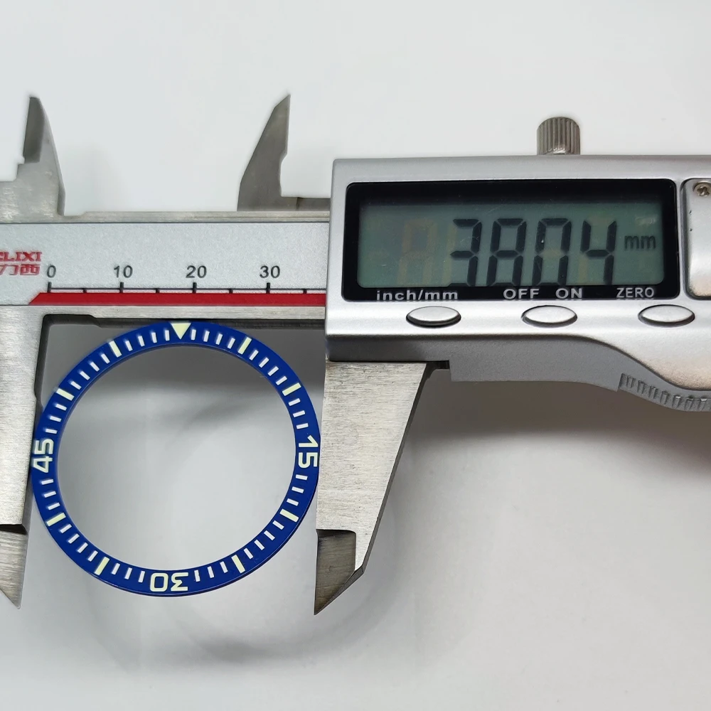 セラミックウォッチベゼル,照明アクセサリー,黒,青,緑,38mm