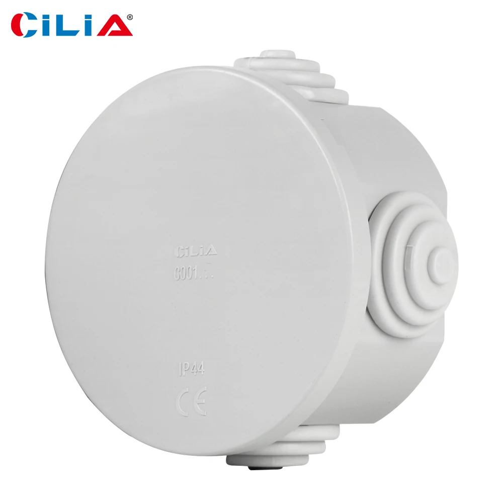 CILIA 1pc Waterproof Junction Box, IP55 Outdoor Electrical Box, Durable PC Plastic Enclosure for Indoor/Outdoor Use， No openi