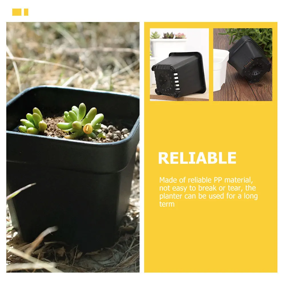 

15pcs Thickened Matte Plastic Flower Pots With Drainage Holes Durable Lightweight For Garden Indoor Outdoor Nursery Succulent