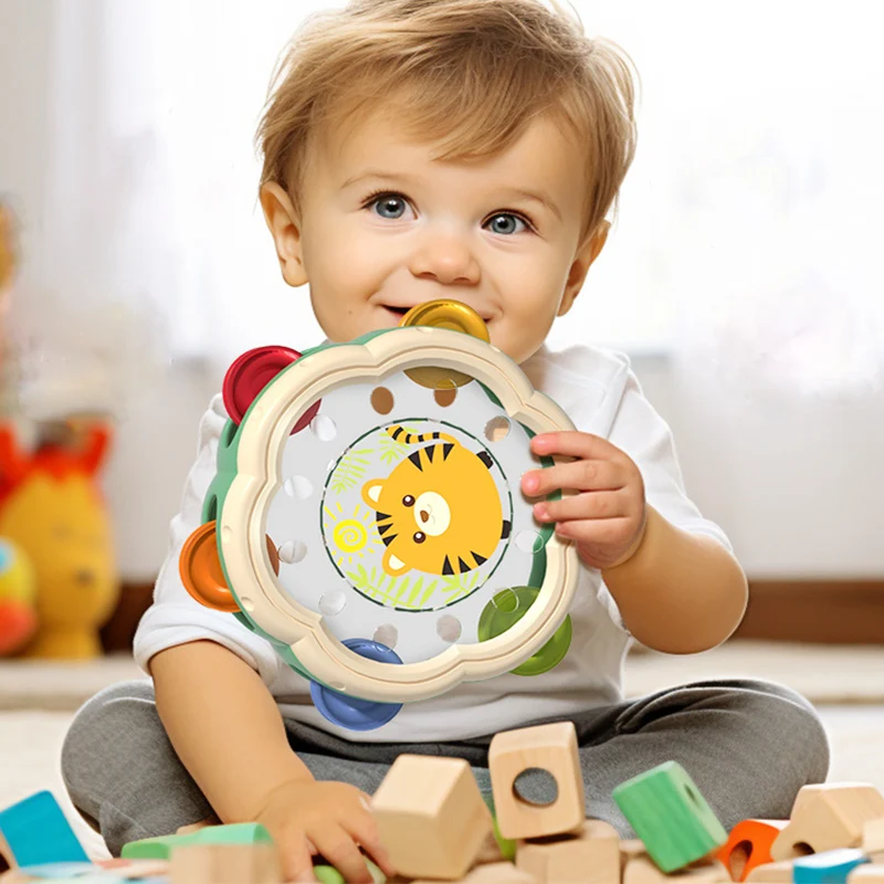 Baby Musikinstrumente Trommel Spielzeug für Kinder Montessori Lernen Spielzeug Hand Entwicklung Spiel Interaktive Musik Baby Spielzeug 6 12 M