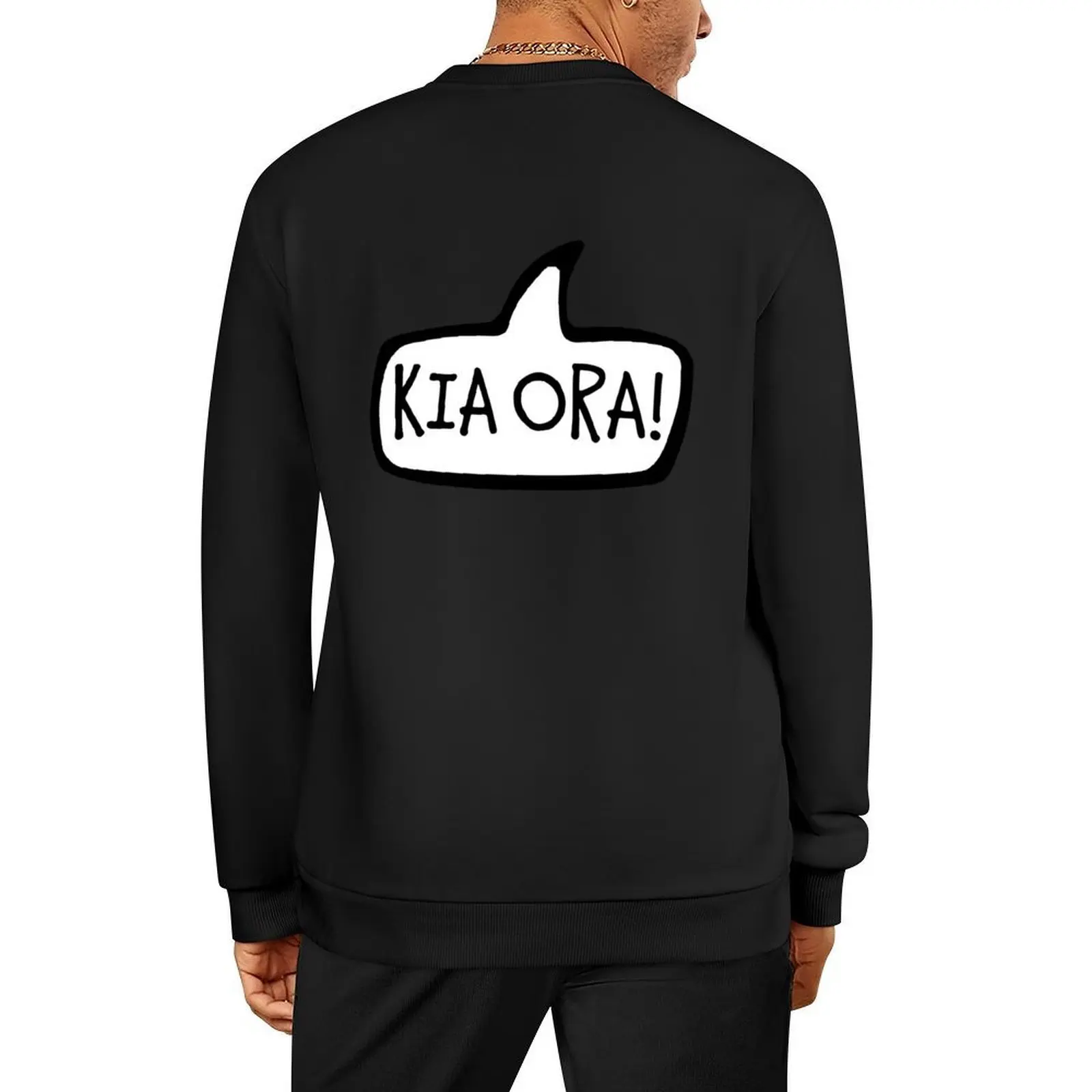 

Kia Ora! Māori Greeting Hello Speech Bubble, New Zealand Pullover korean clothes men's clothes men's coat hoody
