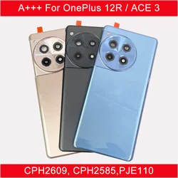 A+++ For OnePlus Ace 3 / 12R Back Cover Battery Glass Rear Door Shell Case Lid Housing + Camera Lens 1+ Replacement Repair