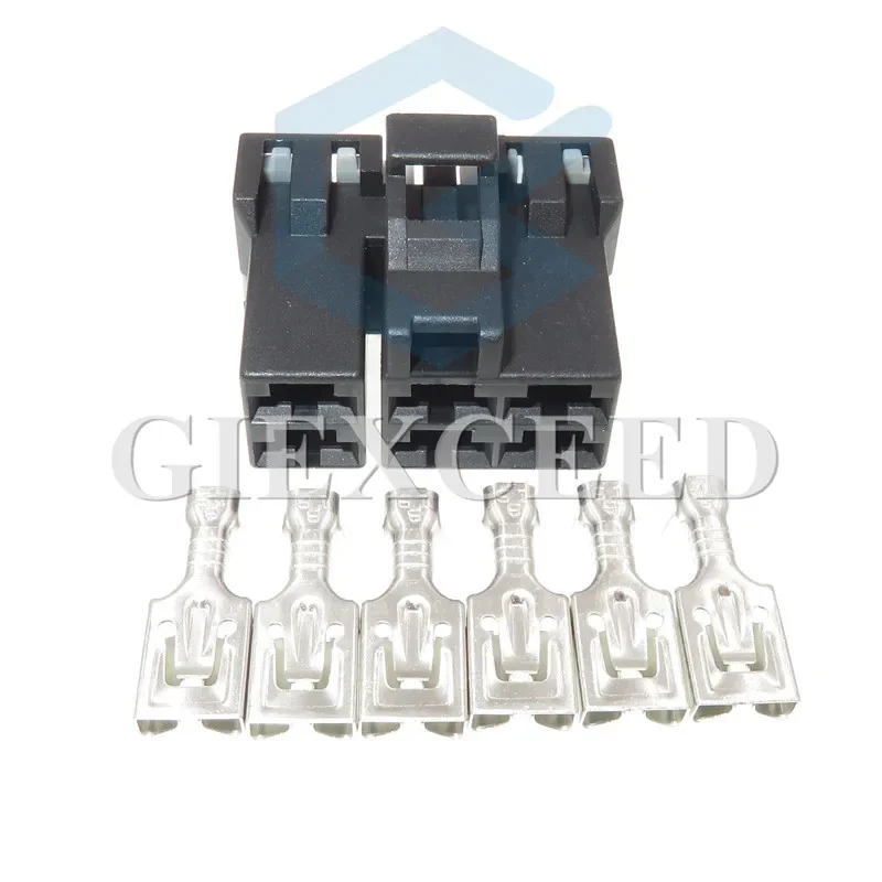 

2 Sets 6 Pin 7123-6366-30 6.3mm Car Auto Female Electrical Wiring Cable Socket AC Assembly Plug
