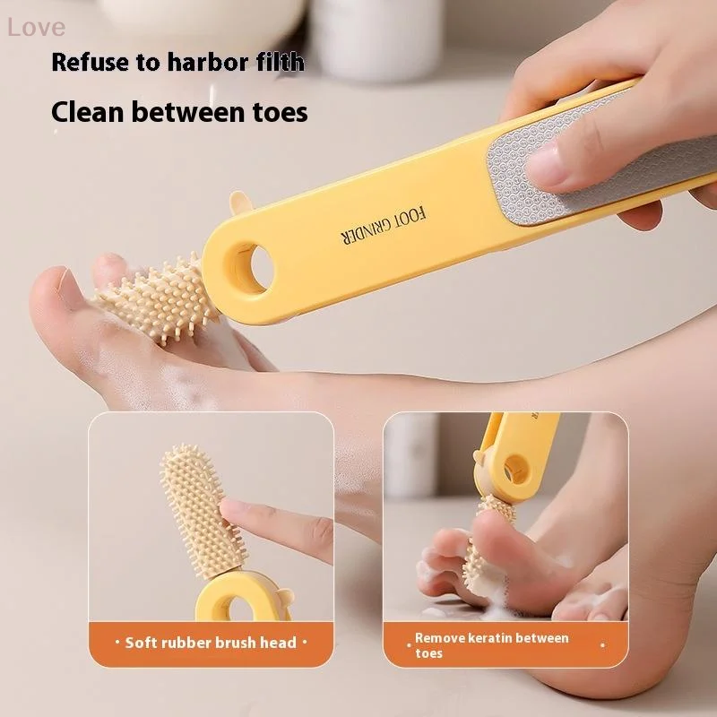 [L&P] مطحنة قدم من الفولاذ المقاوم للصدأ مع فرشاة تنظيف، إزالة مسامير القدم من الجلد الميت إلى نعل كشط الكعب