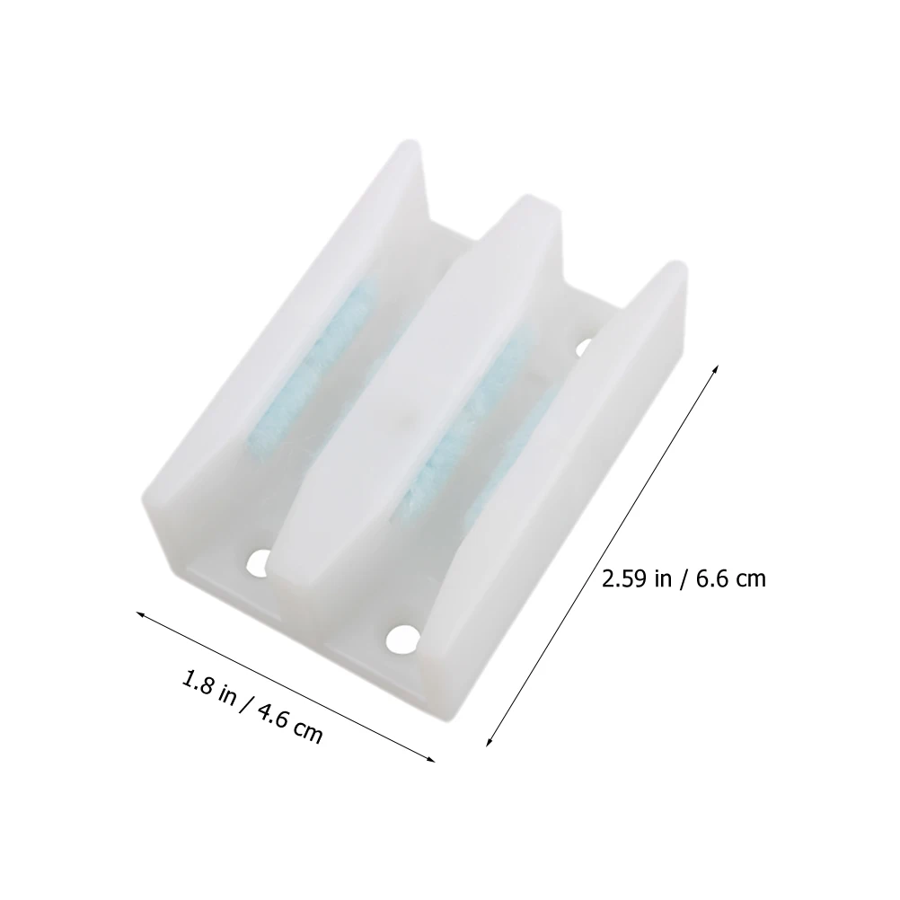 

10pcs Glass Guides Plastic Shower Door Guides Durable Lightweight Easy Install Antislip Bottom Mount Replacement Parts For