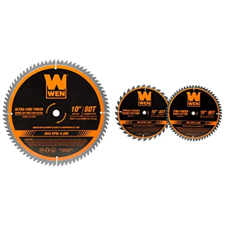 

BL1080 10-Inch 80-Tooth Carbide-Tipped Ultra-Fine Finish Professional Woodworking Saw Blade and BL1032-2 10-Inch 32-Tooth and 6