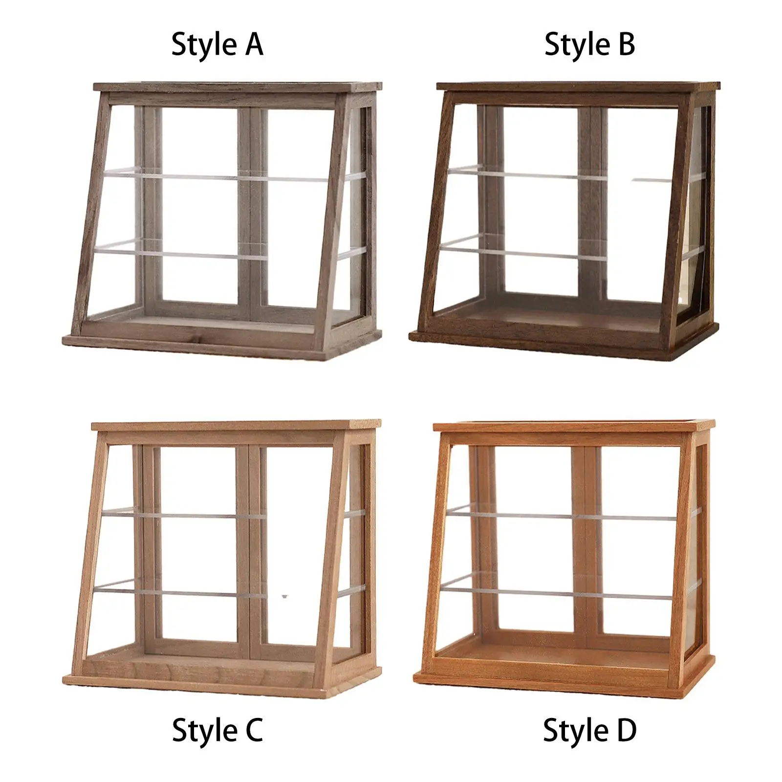 

3 Tiers Miniature Bakery Display Case, 1:12 Scale Doll Cake Stand