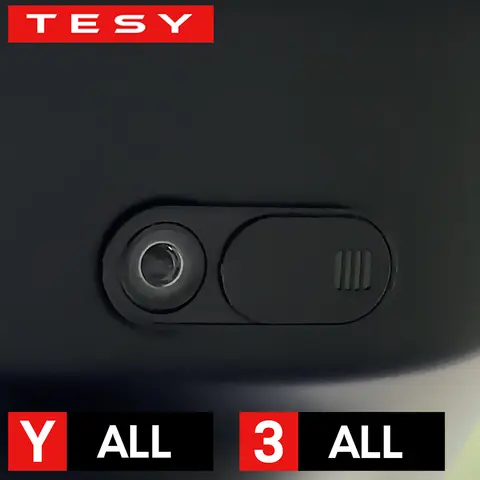 TESY Car Camera Cover For Tesla Model Y 3 Cybertruck All Webcam Slide Blocker Privacy Protector Compatible with PC Laptop