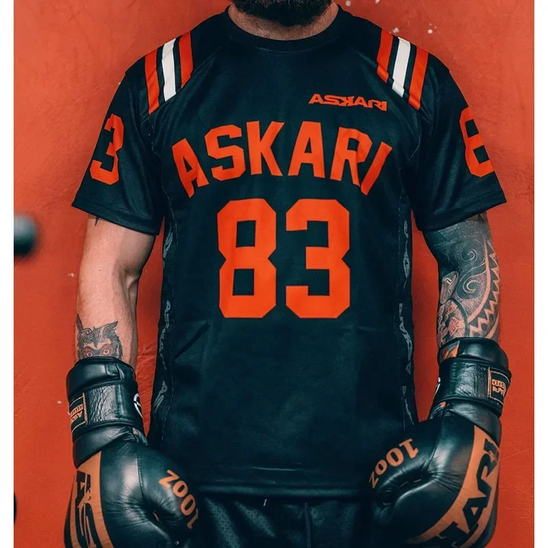 

Summer Men New Hot T-Shirt Vintage Askari Classic Karate Free boxing Muay Thai Match Player Clothing 3D Round Neck Short Sleeve