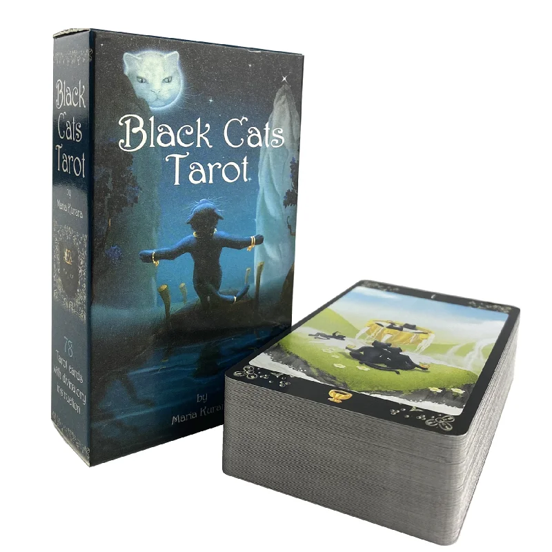 Black Cats Tarot Cards Deck PRISMA VISIONS TAROTCard Game 78 Cards