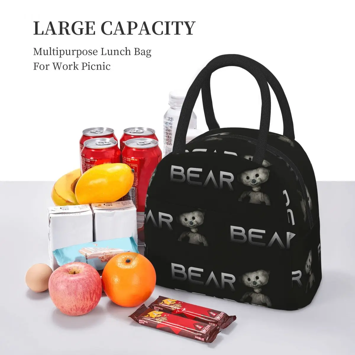حقيبة غداء معزولة من Bear Alpha للأطفال، صندوق طعام حراري مبرد للمدرسة، حاوية صناديق الغداء المحمولة