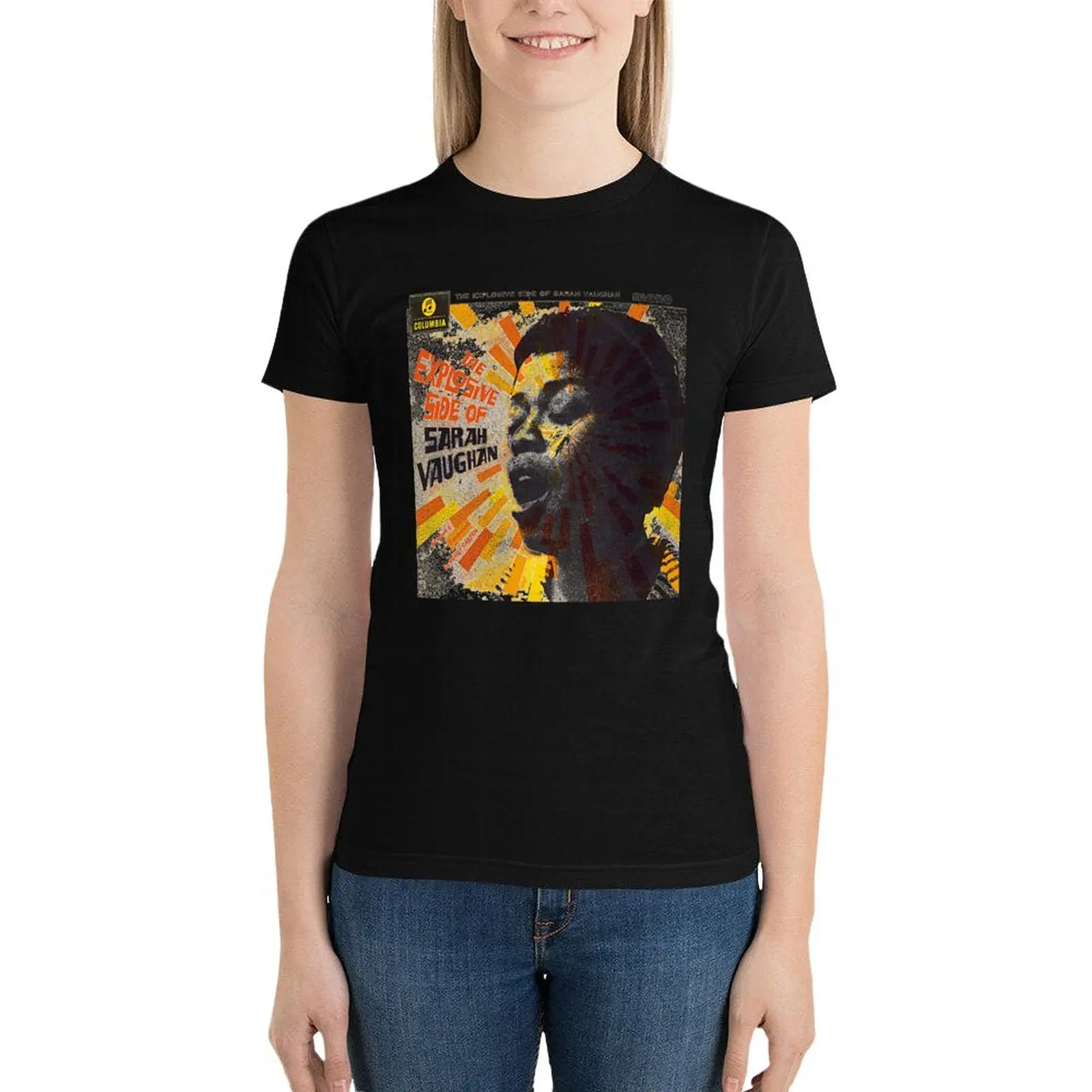 Sarah Vaughan Jazz T-Shirt graphics vintage clothes cute clothes summer clothes t-shirt dress for Women plus size