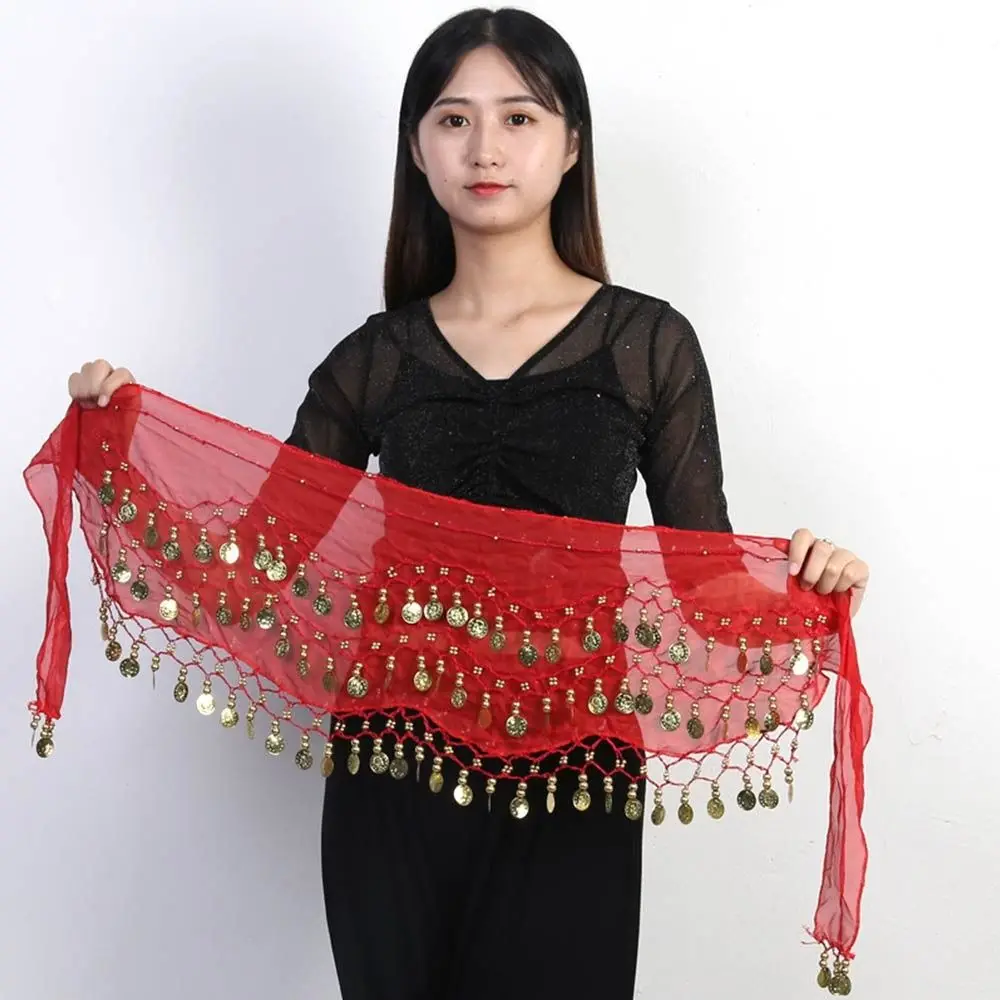 For Thailand/India/Arab Sequins Tassels Belly Dance Belt Dancer Skirt Waist Chain Hip Scarf