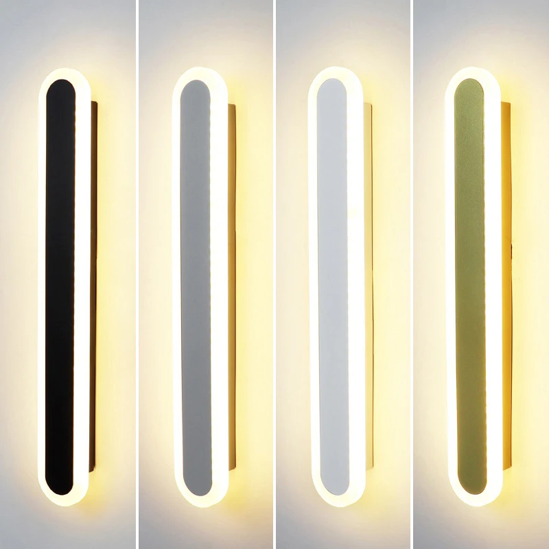 Modern LED Long Wall Lamp Nordic Indoor Sconce Background Wall Light 40 60 80 100 120cm Decoration Lighting For Living Room Home