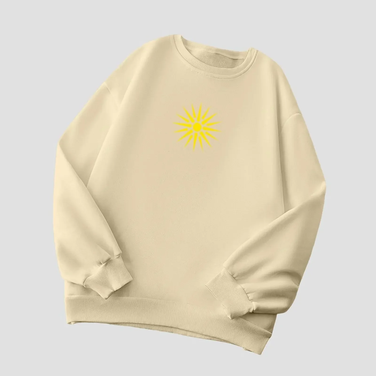 

Women's Round Neck Velvet Sweater Long Sleeve Loose Fit Printed Pullover Warm Casual Tops For Autumn Winter Streetwear Fashion