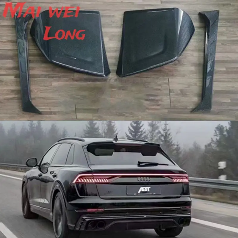 

For Audi Q8 SQ8 2018 2019 2020 2021 2022 2023 High Quality Carbon Fiber Car Rear Wing Trunk Lip Roof Spoiler