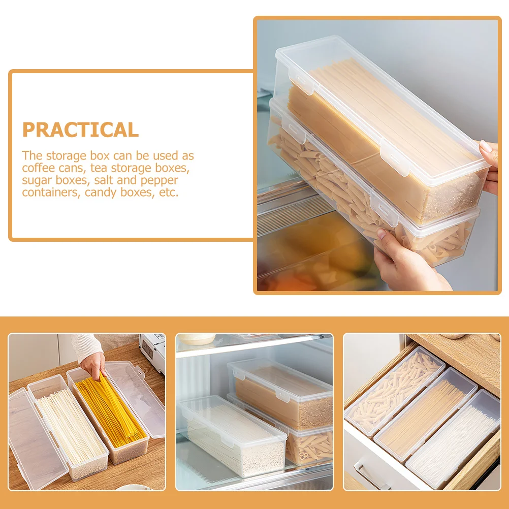 

4Pcs Transparent Airtight Food Storage Box Plastic Grain Storage Container for Dry Food Kitchen Use Plastic Grain Jar