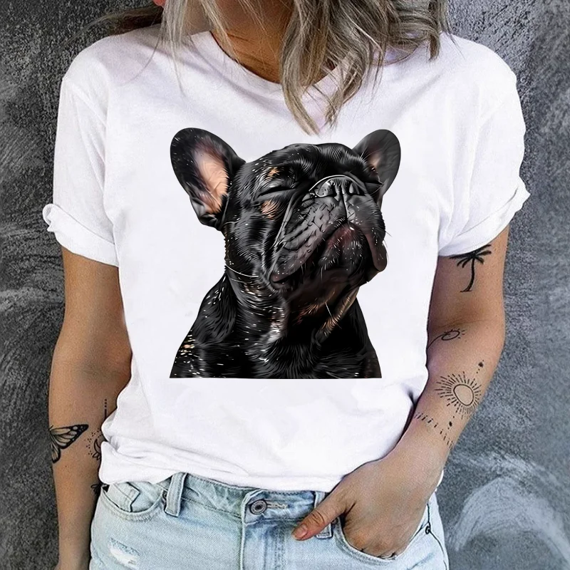 Pet Lover Women T‑Shirt Cute Multi‑Breed Dogs Print 