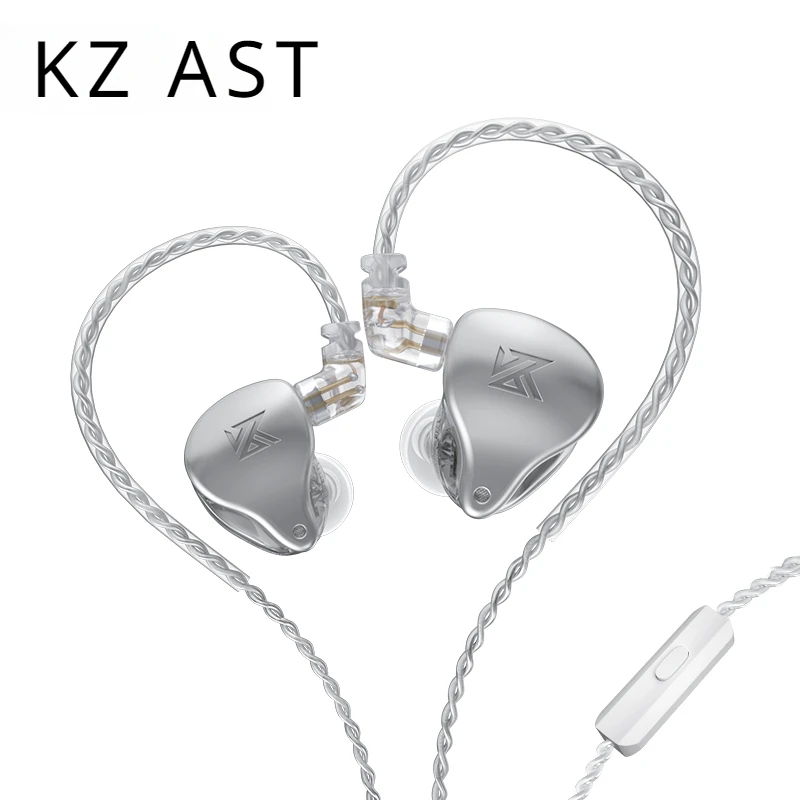 

KZ AST In-Ear HIFI Earphones 24 BA Units Bass Monitor Balanced Armature Earphones Noise Cancelling Earbuds Sport Headphones Mic