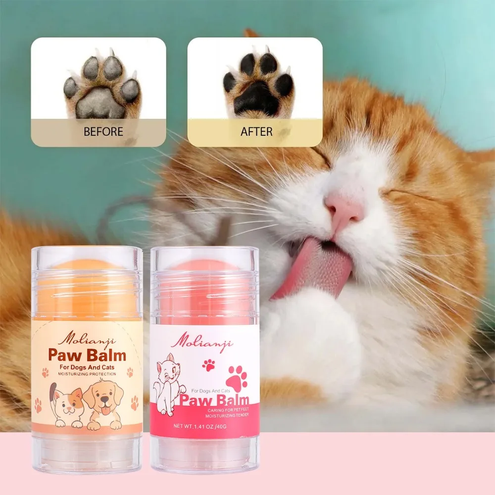 Pet Paw Balm Stick Moisturizing Anti Dry Cracking Paw Pad Softening Cream for Dogs Cats Kitten Puppy Foot Care Wax