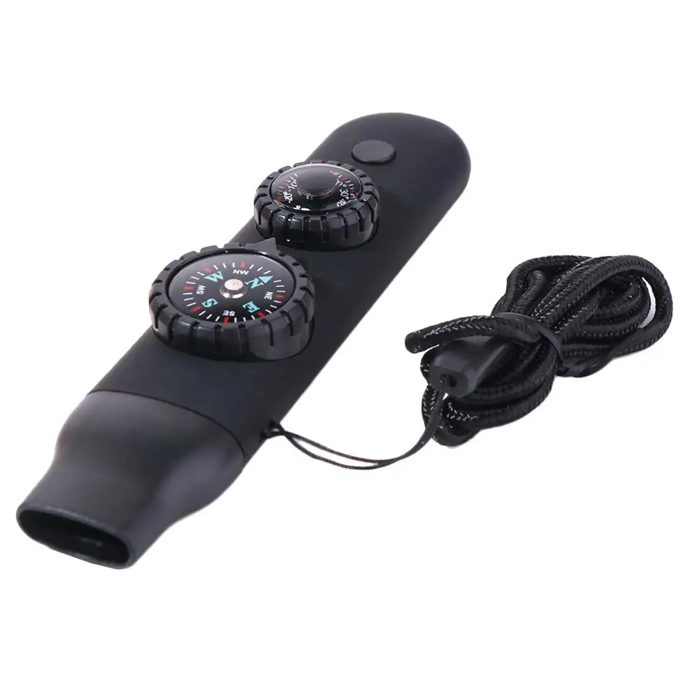 

Многофункциональный аварийный свисток 5-в-1: компас, фонарик, свисток для выживания на природе, высокая громкость