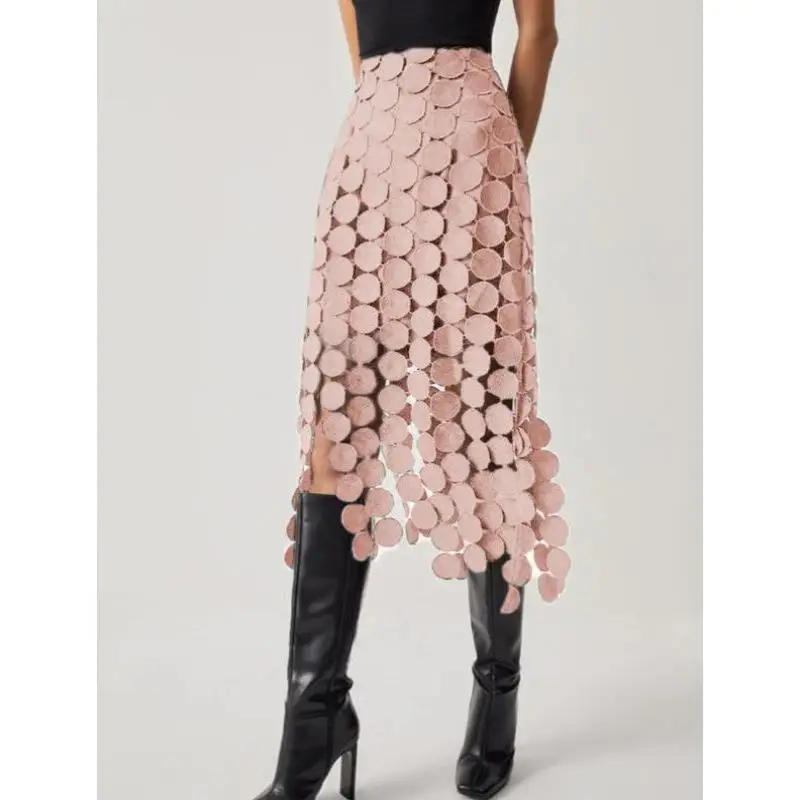 

Women's Pure Color Ball Decoration Pleated ort Skirt Casual Sport Suit Autumn Seven Sve Brand QFS6684