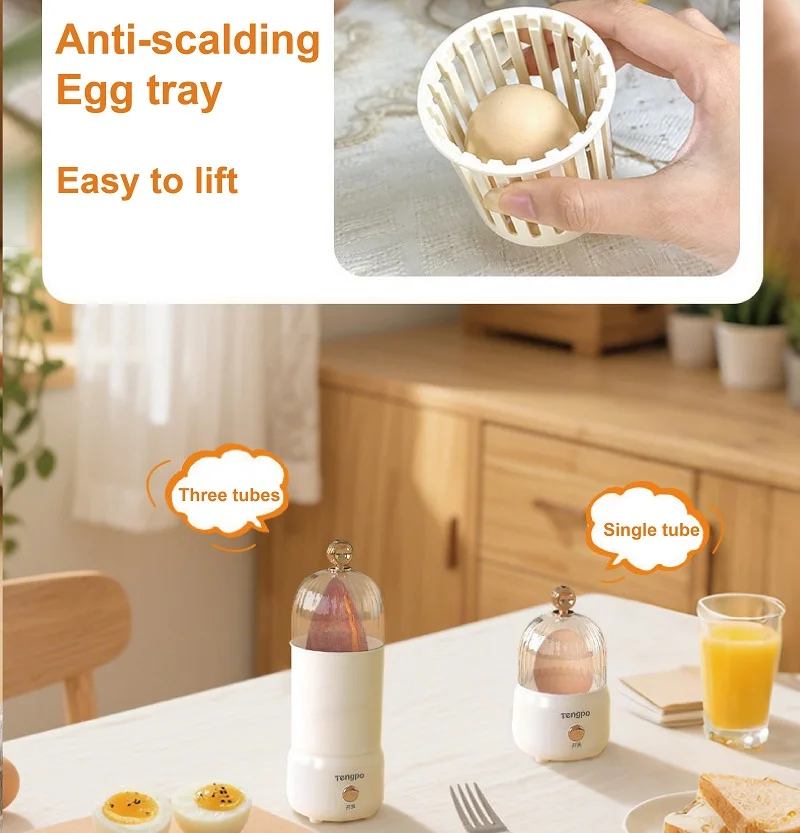 다기능 계란 밥솥 100W 저전력 기숙사 미니 아침 식사 기계 홈 자동 전원 끄기 전기 스티머 주방 도구