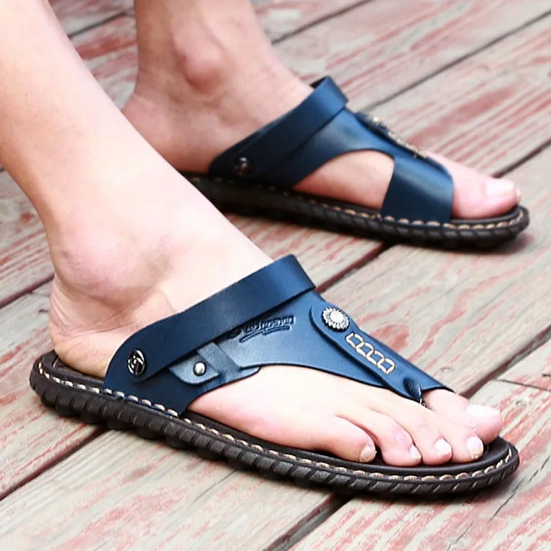 Summer Clip Toe Flip Flops Mens Sandals Male Shoes Fashion Flat Non-slip Slide Slippers Casual Beach Holiday Sport Zapatillas