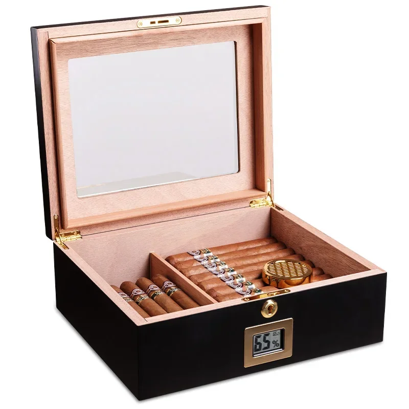 Cases Cigar Humidor Box Cigar Travel Humidors Accessories for Cigars Accesories Portable Humidifier Professional Cedar Lighters