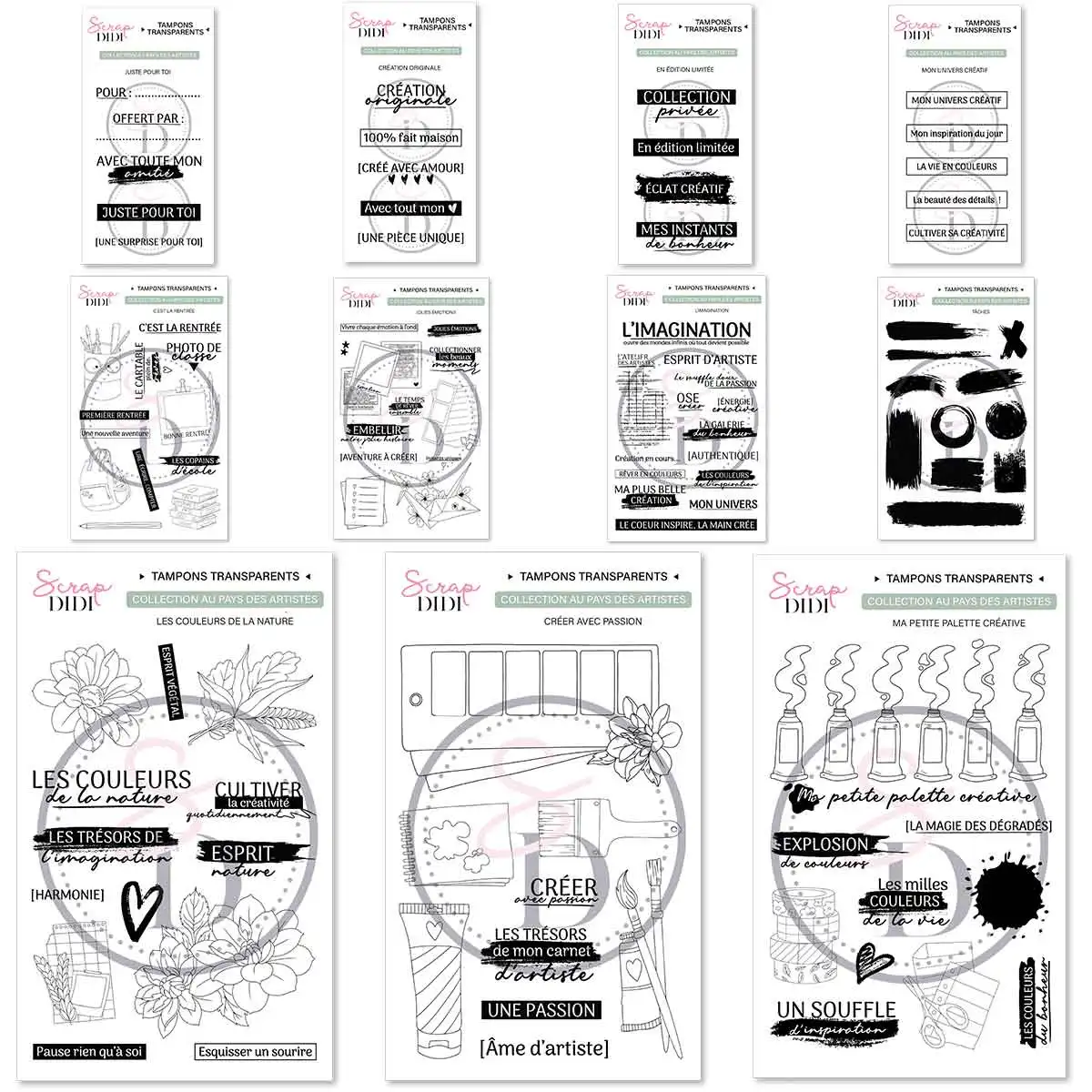 Couleurs Artistes tampon clair pour la fabrication de cartes en papier Scrapbook Album Photo artisanat papier carte modèle décor tampon en caoutchouc souple