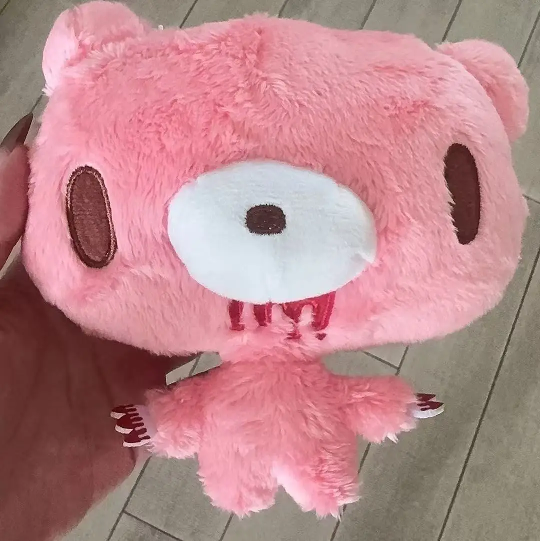 Sac à cartes ours violent rose médiéval, poupée mignonne de dessin animé, grand porte-monnaie extensible en forme de poupée en peluche, cadeau d'anniversaire