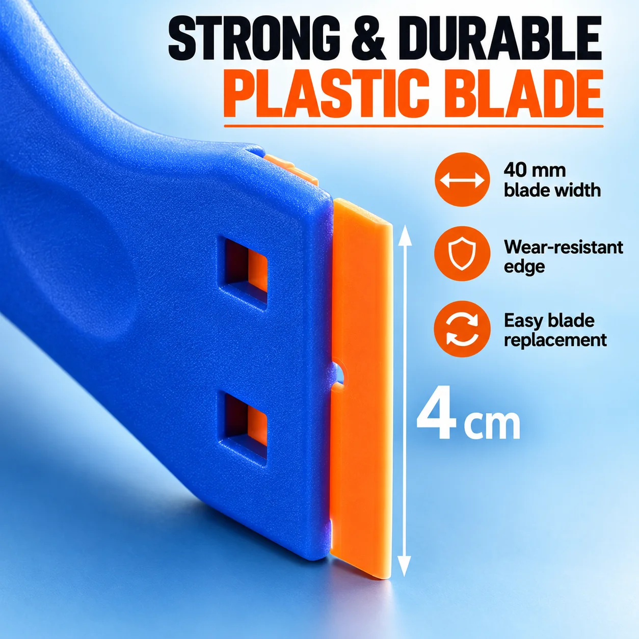 Plastic Razor Blade Scraper Remove Label Tool Forwithout Scratches Adhesive Remover for Stickers Paints on Window Car Glass