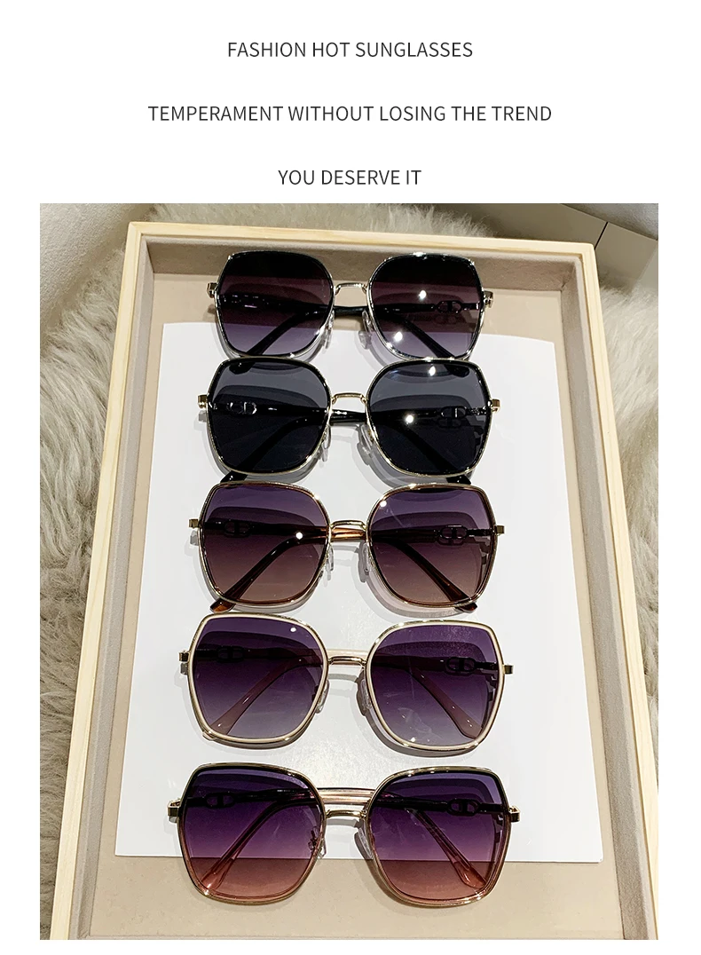 Neuer Stil mit großem Rahmen, Flash-Straßenfoto, Outdoor-Modetrend, große Rahmen-Sonnenbrille, Anti-UV-Sonnenbrille – Detail 2