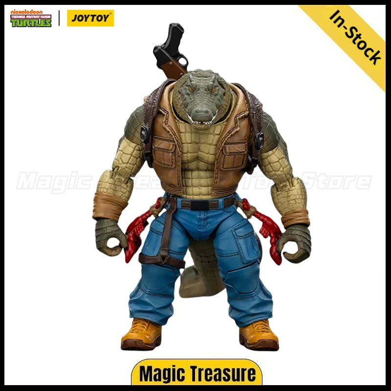 【En stock】JOYTOY 1/18 figura de acción TMNT-Leatherhead modelo Anime adornos colección regalos