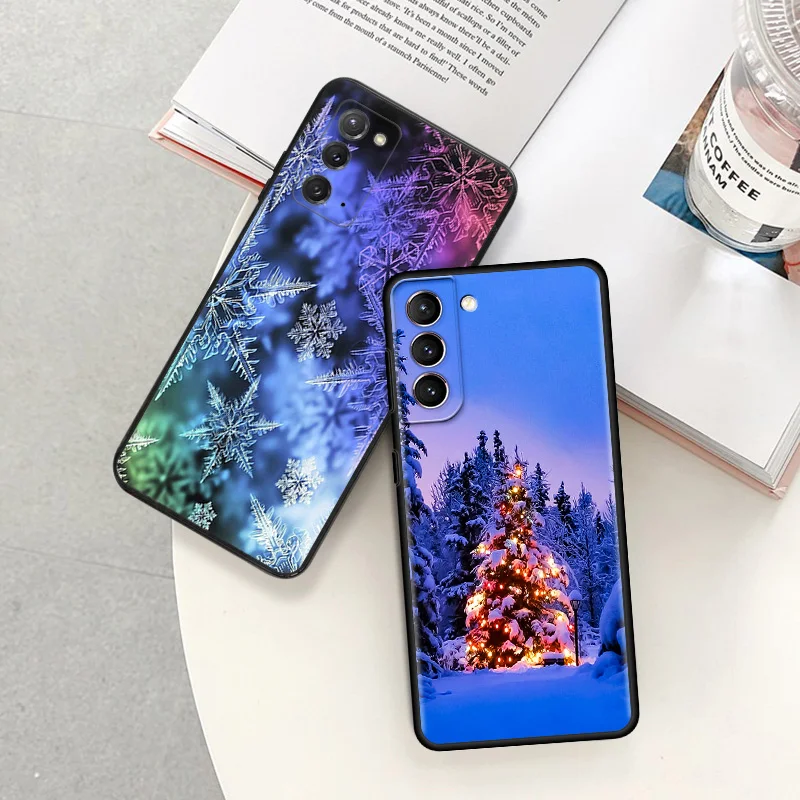 Phone Cases For Samsung S24 Plus Note20 Ultra S23 FE S22 S21 S20 ICE Snowman Deer Galaxy S10 Lite Soft Shell Case Cover