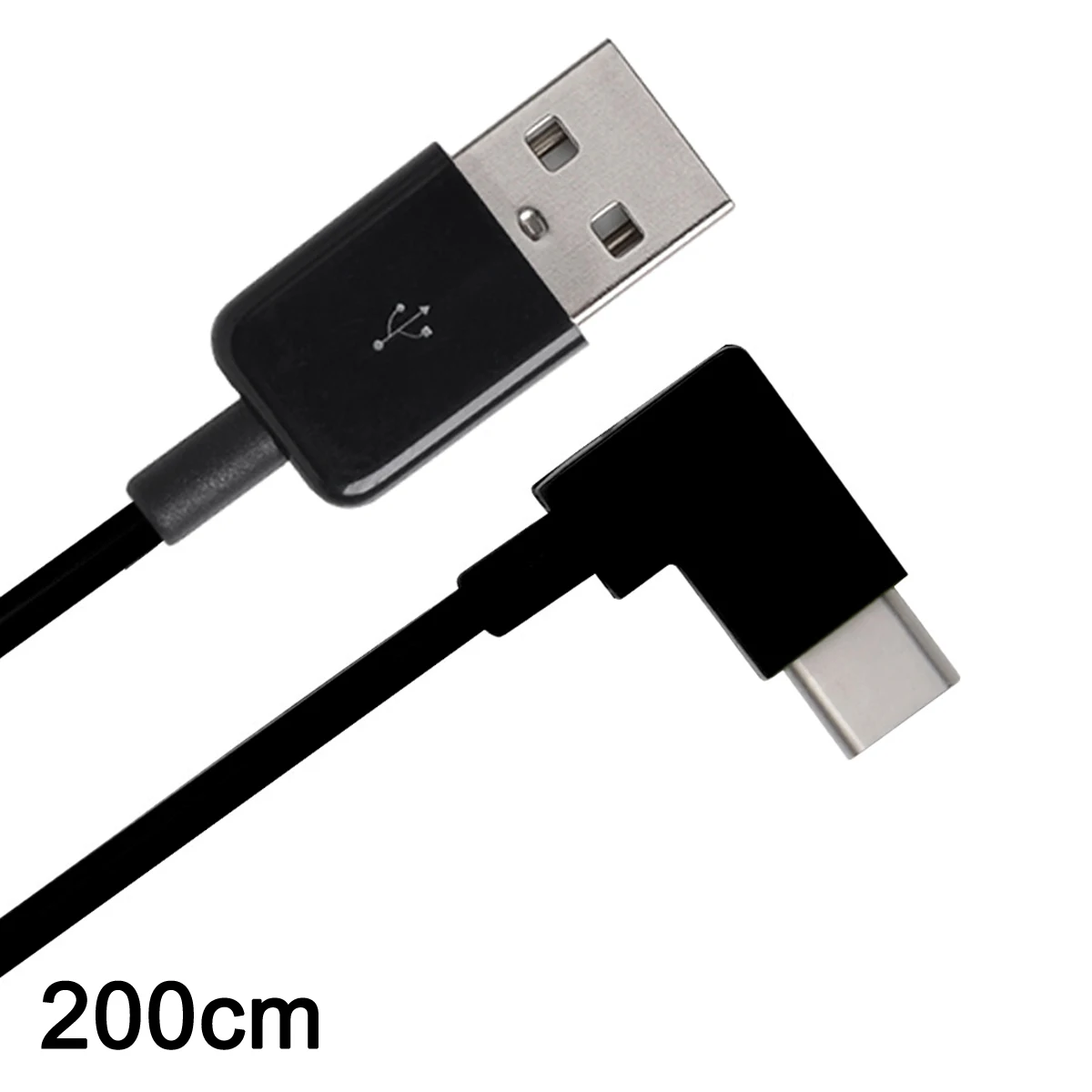 Cablecc NGFF มุมขวา USB 3.1 ประเภท C USB-C ถึง USB 2.0 สาย 90 องศาสําหรับแท็บเล็ตและโทรศัพท์มือถือ 200 ซม.
