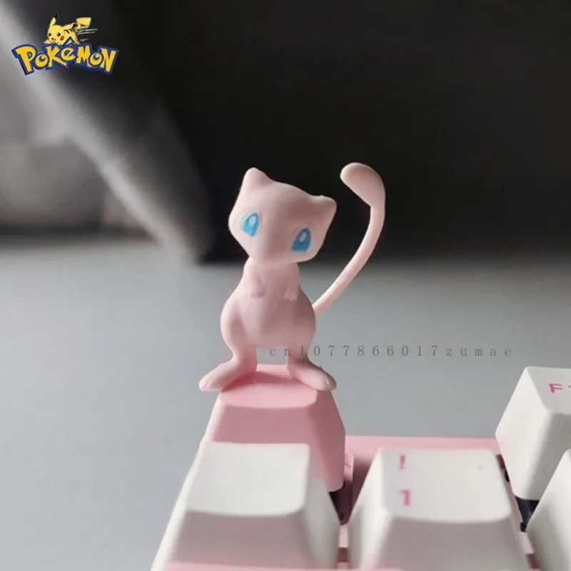 Pokemon Anime DIY Keycaps Lindo ‌ Mew 3D Anime Personaje Keycaps Teclado mecánico Keycaps Cherry MX Axis Regalos especiales