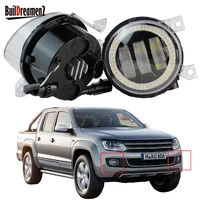 Luz LED antiniebla para camión, lámpara de circulación diurna, Ojo de Ángel, DRL, para Volkswagen VW Amarok 2010, 2011, 2012, 2013, 2014, 2015, 2016, 2X30W