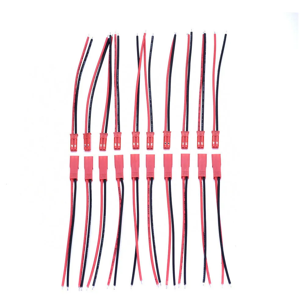 ل JST SM 2Pin مجموعة موصل 40 قطعة كابل ذكر وأنثى مع سلك 22AWG طول 100 مللي متر للإضاءة LED واستخدام الأجهزة