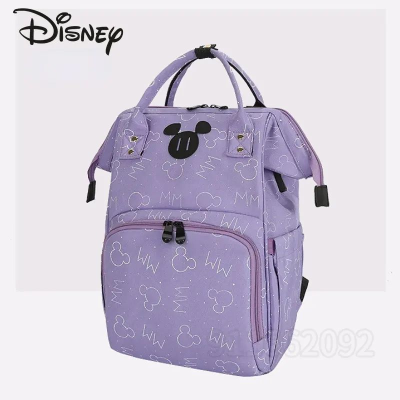 Disney Mickey 2023 New Diaper Bag Backpack Cartoon Fashion Pregnant Women\'s Bag Large Capacity Multifunctional Baby Diaper Bag